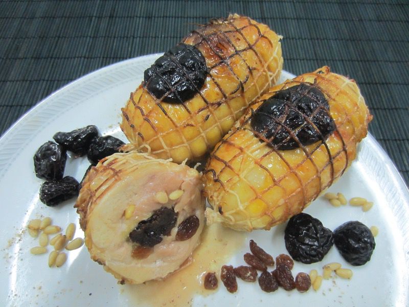 POLLO MUSLO RELLENO CIR-PASAS-PIÑON 25/200g.