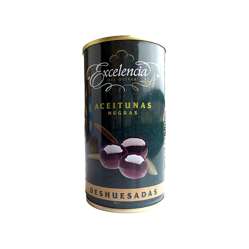 OLIVES NEGRES DESOSSADES 160/200 LLAUNA 12/350g