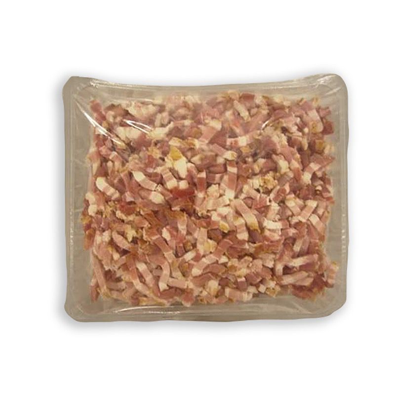 BACON AHUMADO TOPPING TIRAS BANDEJA 4/1Kg.