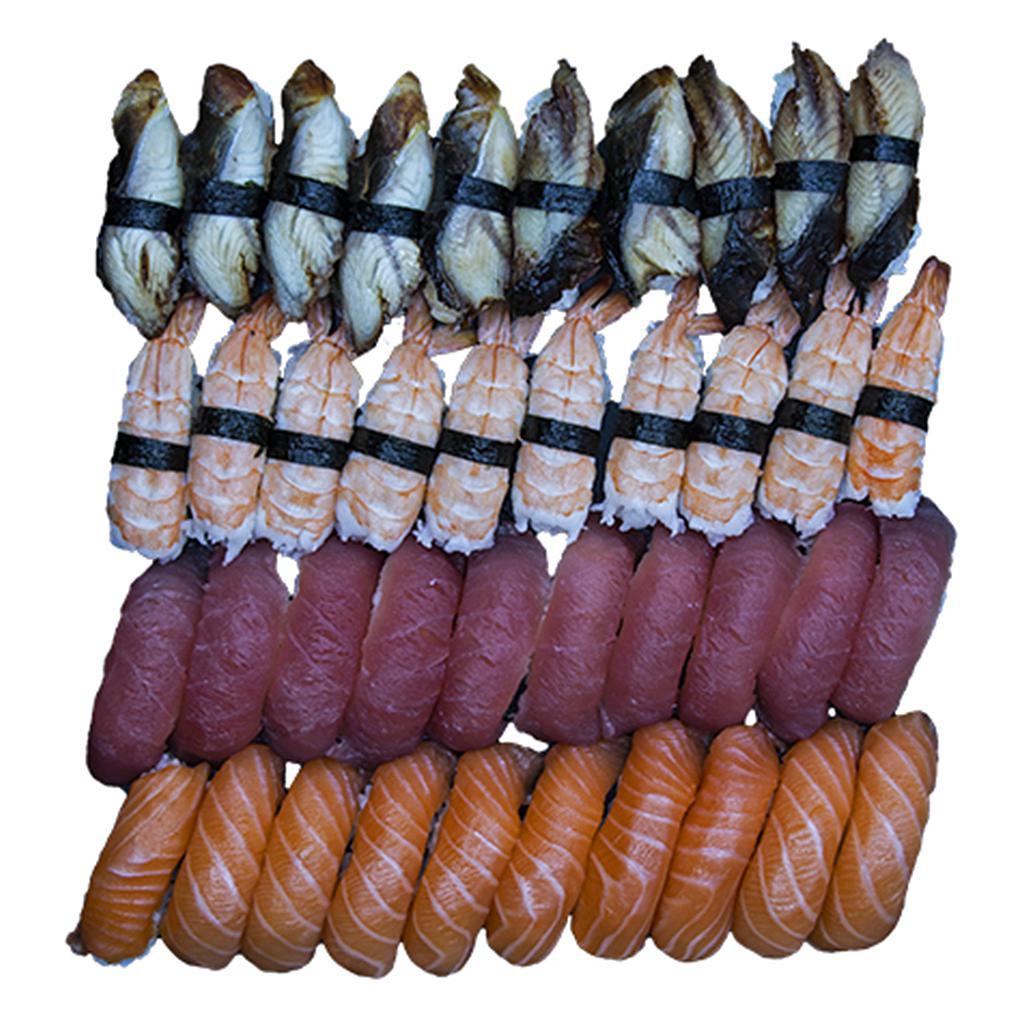 SUSHI NIGIRI PREMIUM Nº1 40 UN.(anguila, llagostí, salmó i tonyina) RF