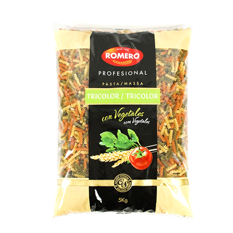 PASTA ESPIRALS AMB VEGETALS BOSSA 5Kg