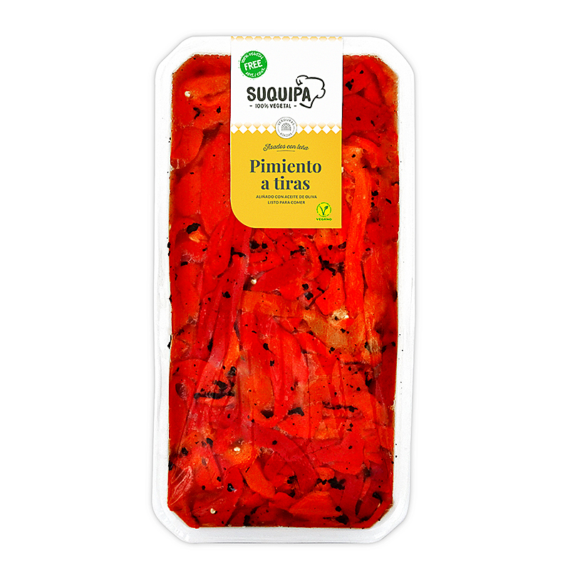 PIMIENTO ASADO TIRAS VEGANO BANDEJA 2/1500g