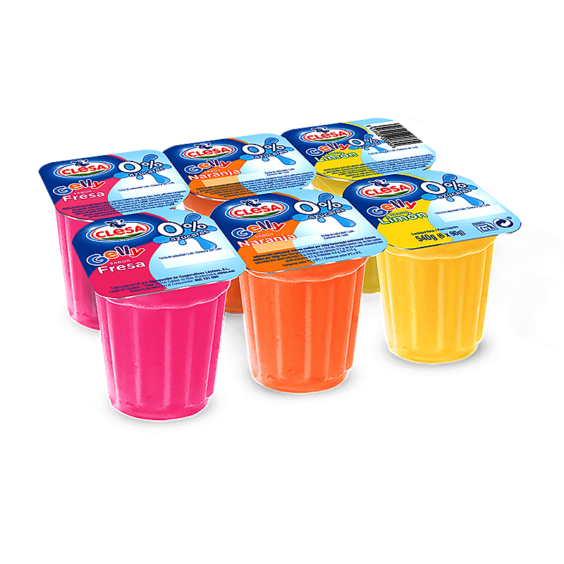 POSTRE GELATINA 3 SABORES 0% AZUCAR 8/(6X90g)