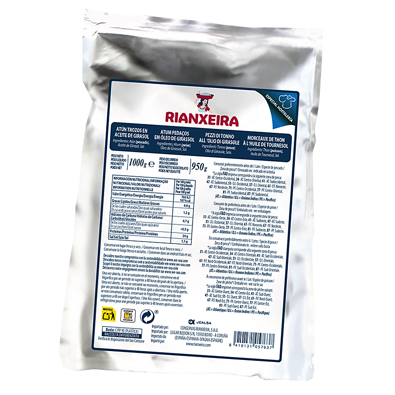 TONYINA  EN OLI  DE GIRASOL bossa 16/1Kg