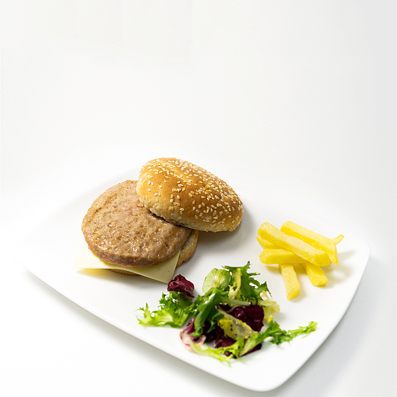 HAMBURGUESA POLLASTRE 85g. IQF PREP. CÀRNI 6Kg.