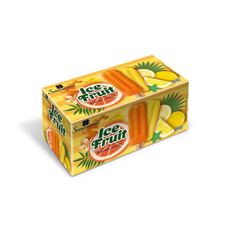 HELADO SORBETE ICE FRUIT (LIMÓN/NARANJA) 12/(10X75ml)