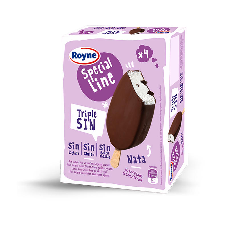 GELAT BOMBÓ SABOR NATA TRIPLE-SIN S/G S/L S/A 9/(Pack 4x110ml)