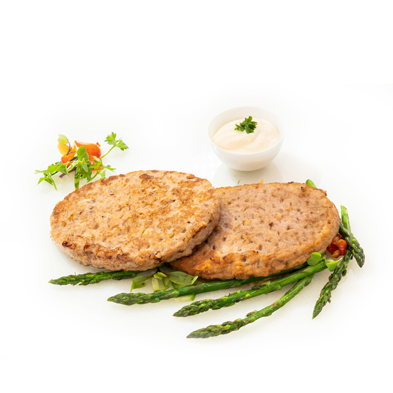 HAMBURGUESA POLLASTRE GOURMET (80g) IQF HALAL S/G PREP. CÀRNI 6Kg