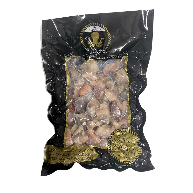 PULPO CABEZA COCIDO TROCEADO VACIO 5/2Kg