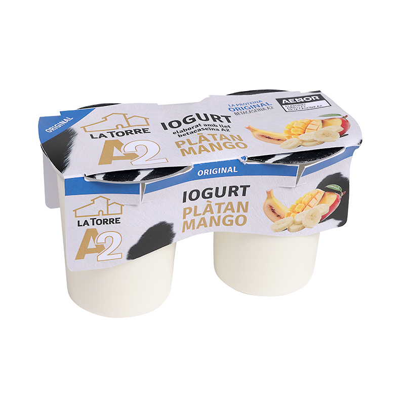 IOGURT NATURAL PLÀTAN I MANGO 12/(PACK 2X125g)