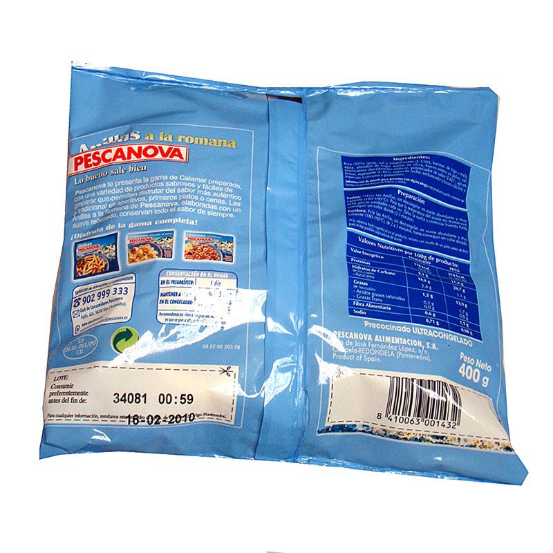 ANELLAS A LA ROMANA S/GLUTEN 15/400 g