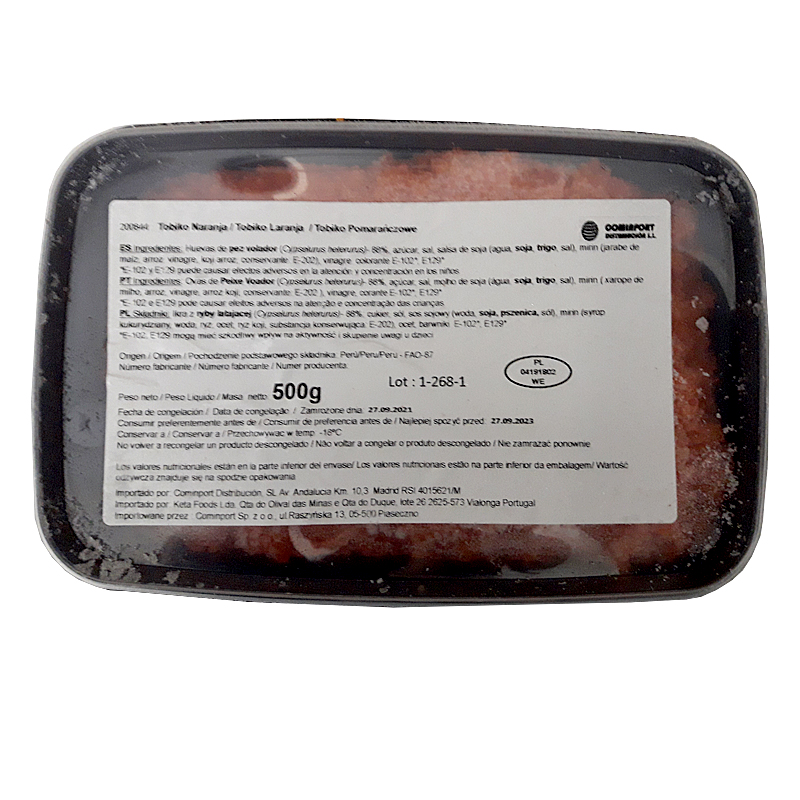 OVES DE TOBIKO TARONJA 500 g./un. CONG. 2D