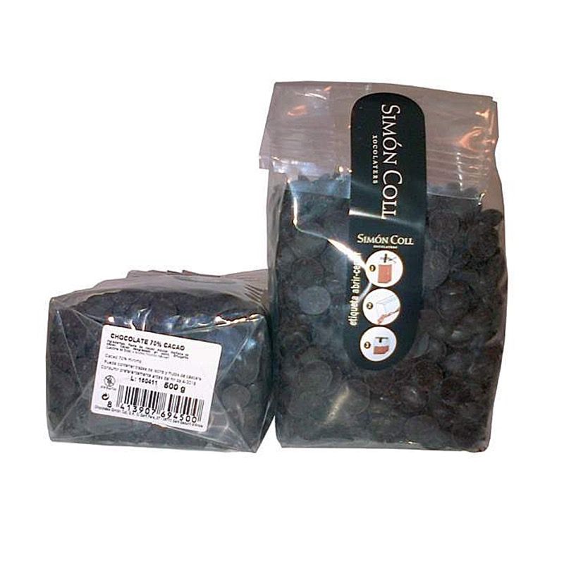 CHOCOLATE COBERTURA 70% GOTAS 12/500 gr.