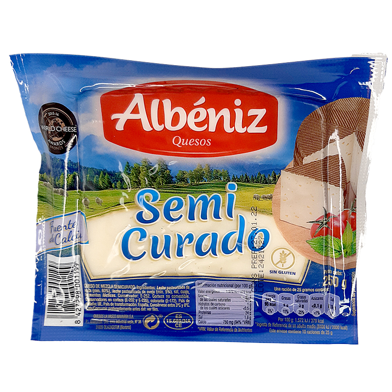 FORMATGE MESCLA SEMICURAT CUNYA 12/250g